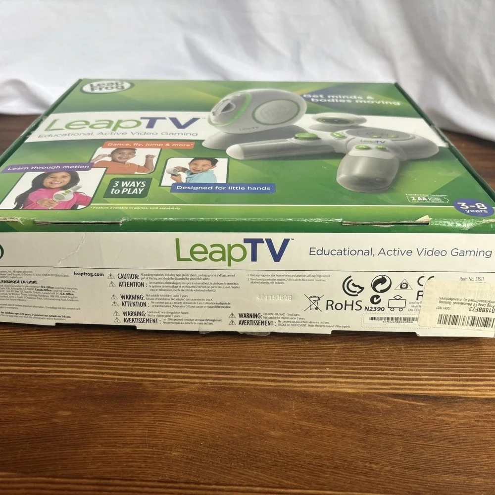 LeapFrog LeapTV Educational Video Gaming System Bundle w/ 3 Games Tested